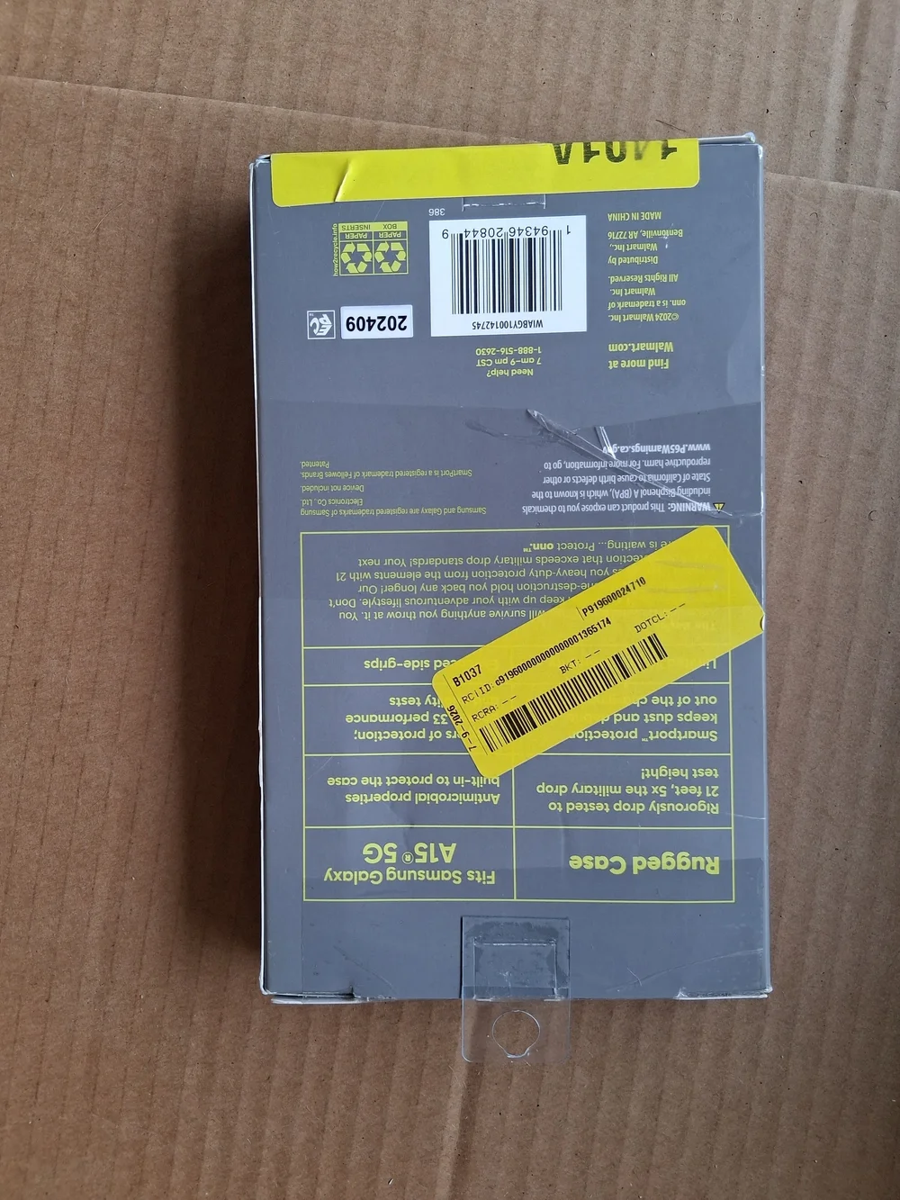 On Running Black Rugged SAMSUNG Galaxy A15 5G Shock-Resistant Phone Case